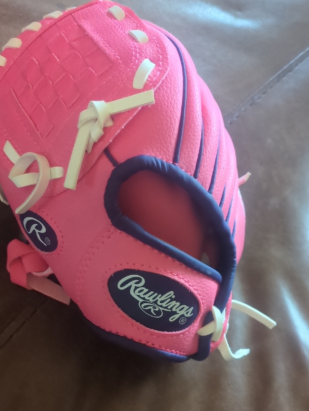 Rawlings Pink and Navy Youth Baseball Glove